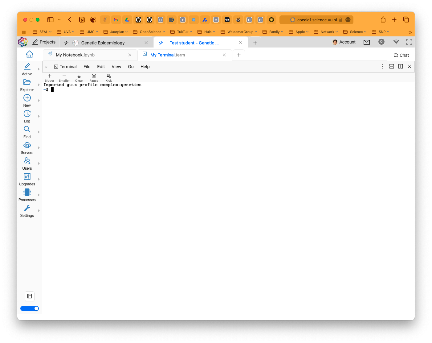 CoCalc terminal window.